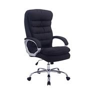 CLP Sedia Ufficio Vancouver XXL In Stoffa I Poltrona Elegante Direttore Carico Max 235 KG I Poltrona Rinforzata, Colore:nero