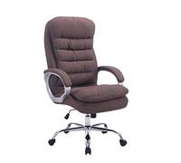 CLP Sedia Ufficio Vancouver XXL In Stoffa I Poltrona Elegante Direttore Carico Max 235 KG I Poltrona Rinforzata, Colore:marrone