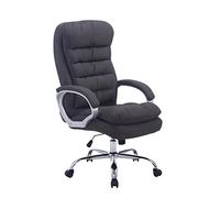 CLP Sedia Ufficio Vancouver XXL In Stoffa I Poltrona Elegante Direttore Carico Max 235 KG I Poltrona Rinforzata, Colore:grigio scuro