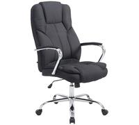 CLP Sedia Ufficio Xanthos XXL In Stoffa I Poltrona Ergonomica Portata Max 210 KG I Sedia Studio Imbottita, Colore:nero