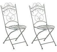 CLP Sedie in ferro Art Nouveau Indra I Sedie da giardino antiche fatte a mano I Disponibili in vari colori, Colore:antico-verde