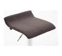 CLP - Set 2 Sgabelli Bar DYN V2 in Tessuto - Coppia di Sedie da Cucina Bancone con Poggiapiedi - 2 Sgabelli Regolabili 55-76cm e Girevoli Grigio Scuro