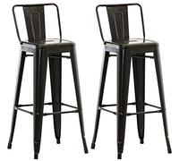 CLP Set 2 Sgabelli Bar in Metallo MASON nero-oro - 307505