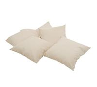 CLP Set 6 pz Cuscini Decorativi per Arredo Esterno I Cuscini Onamentali Giardino Balcone per Divani E Poltrone Quadrati (45 x 45 CM), Colore:Bianco Crema
