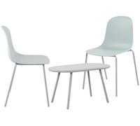 CLP Set di 2 posti Veldin per Il Giardino I Set di Tavolo Velva e 2 sedie Hardin I Resistente alle intemperie e ai Raggi UV, Colore:Turchese