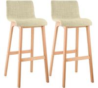 Clp Set 2 Sgabelli Hover Con Telaio In Legno Naturale A 4 Gambe S_0037_315012 Ca