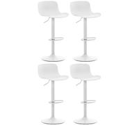CLP Set di 4 sgabelli da bar Almada bianco - 322748