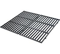 CLP Set di Griglie per Barbecue I per Barbecue A Gas, A Carbone Ed Elettrici I Set di Griglie per Barbecue in Ghisa, Colore:Nero, Dimensione:44,5x26 cm