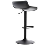 CLP Sgabello Alto Bar Aveiro In Polipropilene I Sgabello Cucina Girevole A 360° Dal Design Moderno I Sedia Penisola Regolabile 57-78 CM, Colore:nero