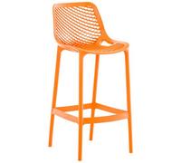 CLP Sgabello Alto Outdoor Air in Polipropilene I Sgabello Impilabile Alt. 75 CM I Sgabello Bar Carico Max 130 kg, Colore:Arancione