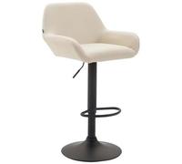CLP - Sgabello Bar Braga in Similpelle - Sedia Cucina con Schienale e Braccioli Regolabile in Altezza - Sedia Sgabello Bancone Imbottita con Poggiapie