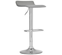 CLP Sgabello Bar Dyn Imbottito in Similpelle I Sedia Bancone Regolabile 60-78 CM I Sgabello Alto Girevole 360°, Colore:Grigio