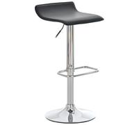 CLP Sgabello Bar Dyn Imbottito in Similpelle I Sedia Bancone Regolabile 60-78 CM I Sgabello Alto Girevole 360°, Colore:Nero