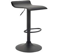 CLP Sgabello Bar Dyn V2 in Similpelle I Sedia Sgabello Bancone Altezza Regolabile 55-76 CM I Sgabello Girevole 360°, Colore:Nero, Colore del Telaio:Nero