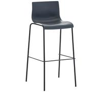 CLP - Sgabello Bar Hoover in Polipropilene I Sgabello Alto Design 4 Gambe in Metallo | Sedia Sgabello Impilabile con Schienale I Sgabello Bancone H 76