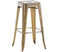 CLP - Sgabello Bar Joshua in Metallo I Sgabello Design Industriale E Scandinavian I Sgabello Senza Schienale Impilabile I Sgabello Bancone Alt. 77 CM