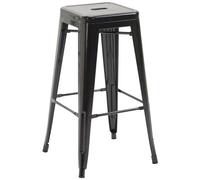 CLP - Sgabello Bar Joshua V2 in Metallo Stile Industriale - Sgabello Bancone Robusto Impilabile - Sgabello Cucina Senza Schienale I Sgabello Design H