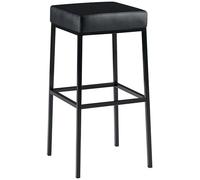Sgabello Bar Montreal Imbottito In Similpelle I Sgabello Panchetto Design Cucina Bar I Sgabello Bancone Alt. 80 CM, Colore:nero, Colore del telaio:nero