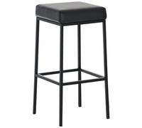 Sgabello Bar Montreal Imbottito In Similpelle I Sgabello Panchetto Design Cucina Bar I Sgabello Bancone Alt. 80 CM, Colore:nero, Colore del telaio:nero