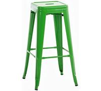 Sgabello Bar Joshua in Metallo I Sgabello Design Industriale E Scandinavian I Sgabello Senza Schienale Impilabile I Sgabello Bancone Alt. 77 CM, Colore:Verde
