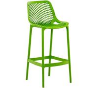 CLP Sgabello Alto Outdoor Air in Polipropilene I Sgabello Impilabile Alt. 75 CM I Sgabello Bar Carico Max 130 kg, Colore:Verde