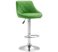 CLP - Sgabello Design Lazio In Similpelle I Sgabello Girevole Con Poggiapiedi I Sedia Alta Da Cucina Regolabile 83-104 CM I Sgabello Bar Imbottito Ver