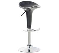 CLP Sgabello Design Saddle In Plastica I Sgabello Penisola Cucina Con Poggiapiedi I Sgabello Girevole Regolabile Alt. 60-81 CM, Colore:grigio