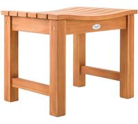 CLP Sgabello in Teak per Esterni Resistente alle intemperie Bibury, Sgabello e poggiapiedi in Uno, Resistente per Giardino, Colore:Teak