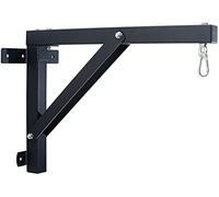 CLP Sospensione da Parete Sacco Paracolpi Portata Max 150KG I Supporto Sacco Boxe in Acciaio + Materiale Fissaggio, Colore:Nero