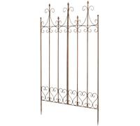 CLP Griglia per Piante Rampicanti Flieder in Ferro I Recinzione Rampicanti 150x100 CM I Graticcio Fiori Rustico, Colore:Antico Marrone