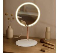 CLP Specchio per Il Trucco Streep con Illuminazione, LED a 3 Colori Luminosi dimmerabili, Specchio per Il Trucco, connessione USB-C Inclusa, Colore:Bianco