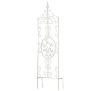 CLP Supporto Piante Rampicanti Burgus In Acciaio I Recinzione Rampicanti 120x35 CM I Graticcio Fiori Rustico I Reticolato Rose, Colore:bianco