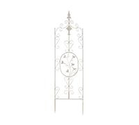 CLP Supporto Piante Rampicanti Burgus In Acciaio I Recinzione Rampicanti 120x35 CM I Graticcio Fiori Rustico I Reticolato Rose, Colore:antico-crema