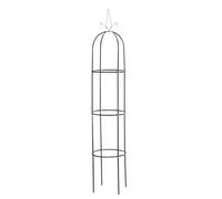 CLP Supporto Piante Rampicanti Colonna Romantika V2 I Arco Giardino Verticale Robusto In Metallo Ø 38 CM, Alt 190 CM | Colore nero Dimensione 1 pezzo
