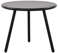 CLP Tavolino Berea I Tavolo da Salotto Rotondo per Esterni e Interni I Tavolo da Giardino Resistente alle intemperie e ai Raggi UV I Tavolino da Esterno, Colore:Nero