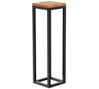 CLP Tavolino Manteo in Rovere, Comodino Quadrato, tavolino da Divano con Struttura in Metallo Verniciato a Polvere e Protezioni per Il Pavimento, Dimensione:20x20x70 cm