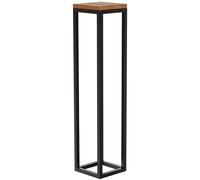 CLP Tavolino Manteo in Rovere, Comodino Quadrato, tavolino da Divano con Struttura in Metallo Verniciato a Polvere e Protezioni per Il Pavimento, Dimensione:20x20x90 cm