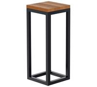 CLP Tavolino Manteo in Rovere, Comodino Quadrato, tavolino da Divano con Struttura in Metallo Verniciato a Polvere e Protezioni per Il Pavimento, Dimensione:20x20x50 cm
