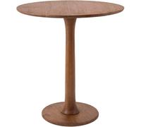CLP Tavolino Rotondo Morristown, Tavolo in Legno Fatto a Mano in Legno di Mindi, tavolino Solido per Soggiorno e Sala da Pranzo, Colore:Marrone
