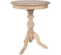CLP Tavolino Wiva I Tavolo rotondo in legno per il soggiorno I Perfetto per il divano e il letto 50x50 CM I Stabile e robusto, Colore:natura