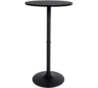 CLP Tavolino Tondo Bar Moderno Alto da Appoggio in Legno Ø 60 cm, Altezza 110 cm, Colore Nero/Nero