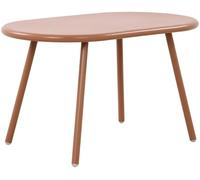 CLP Tavolino Velva I Tavolo ovale da salotto per esterni e interni I Tavolo da giardino resistente alle intemperie e ai raggi UV, Colore:terracotta