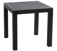 CLP Tavolo Giardino Quadrato Ocean in Polipropilene - Tavolino Salotto Giardino in Robusta Plastica Resistente ai Raggi UV e Facile da Pulire I, Colore:Nero