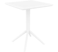 CLP Tavolo Pieghevole Sky I Tavolo da Giardino Pieghevole Tondo O Quadrato I, Stabile E Facile da Pulire per Uso Interno Ed Esterno, Colore:Bianco, Forma:angolare