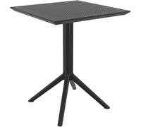 CLP Tavolo Pieghevole Sky I Tavolo da Giardino Pieghevole Tondo O Quadrato I, Stabile E Facile da Pulire per Uso Interno Ed Esterno, Colore:Nero, Forma:angolare