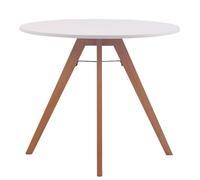 CLP Tavolo Tondo Pranzo Viktor Design Scandinavo Moderno I Tavolino Tondo in MDF E Faggio 4 Gambe Alt 75 CM, Dimensione:90 cm