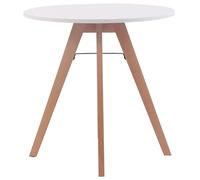 CLP Tavolo Tondo Pranzo Viktor Design Scandinavo Moderno I Tavolino Tondo in MDF E Faggio 4 Gambe Alt 75 CM, Dimensione:75 cm