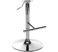 CLP Telaio dello sgabello con poggiapiedi a T I Colonna dello sgabello regolabile in altezza I Interasse fori 10 x 10 cm, Colore:cromo