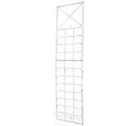 CLP Graticcio Piante Rampicanti Trigo In Ferro I Graticolato Piante 198 x 40 CM I Traliccio Rampicanti Da fissare Alla Parete, Colore:antico bianco