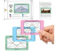 CLPA Fibonacci Diagonals Viewfinder: Griglie di composizione delle dimensioni di una carta di credito per video, fotografia e arte in 4: 3, 3: 2 e 16: 9